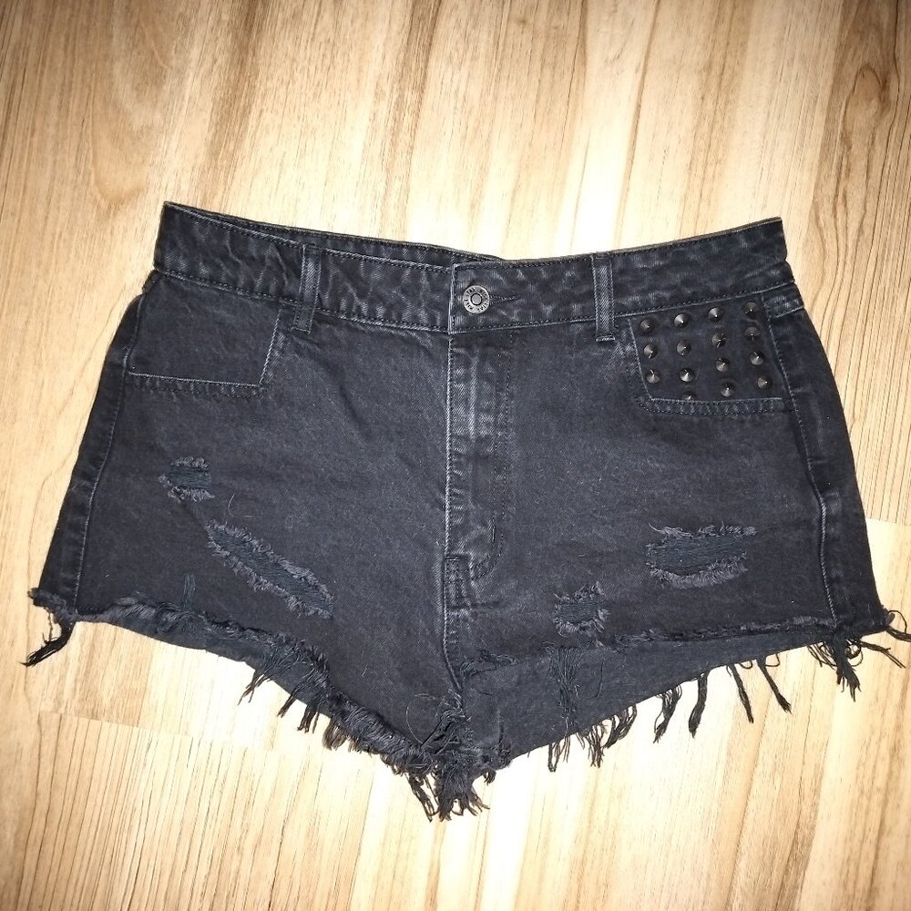Killstar black demin shorts